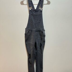 Love Tree Charcoal Denim Overalls